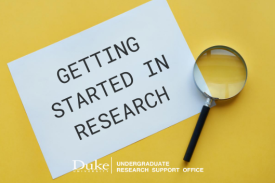 Getting Started in Research Text and Magnifying Glass